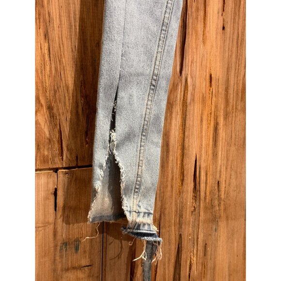 LAMBERT / Levis Up-Cycled Distressed Re-Purposed Lambert Womens Jeans 26 Blue De - Picture 5 of 12